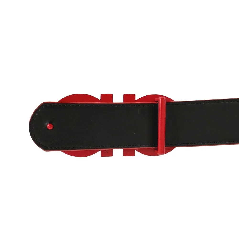 Salvatore Ferragamo Red Gancini Belt‎ Sz 105 Italy Women's Leather